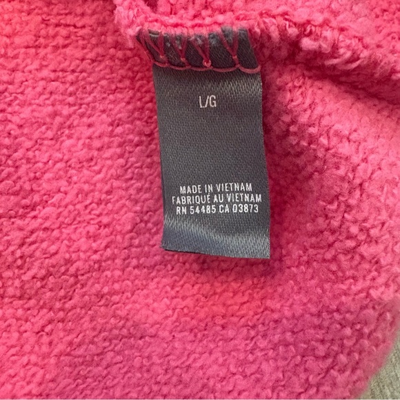 NWT, Aerie Pink Striped Cropped Terry Sweatshirt, Sz L - Picture 14 of 14